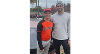 NY Mets Adam Ottavino with Brandon Dittleman at 14U Highlanders game!